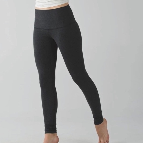 lululemon athletica Pants - Lululemon Grey High Rise Leggings 4